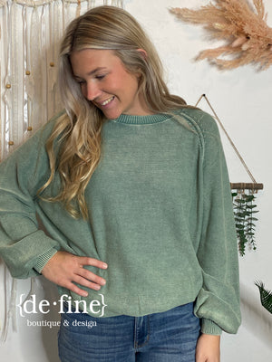 Mineral Washed Sweater in 4 Fabulous Fall Colors