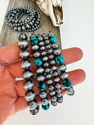 Western Navajo Style Bead Stretch Bracelets - 2 Color Ways