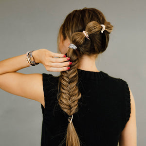 "Wild" Animal Print with Pink Accent Hair Tie + Bracelets