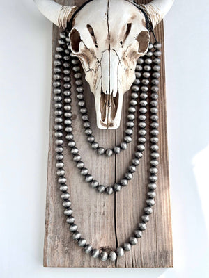 3 Layered Western Style 10mm Navajo Pearl Bead Necklace