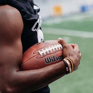 "Game Day" Black & Gold Hair Tie + Bracelets