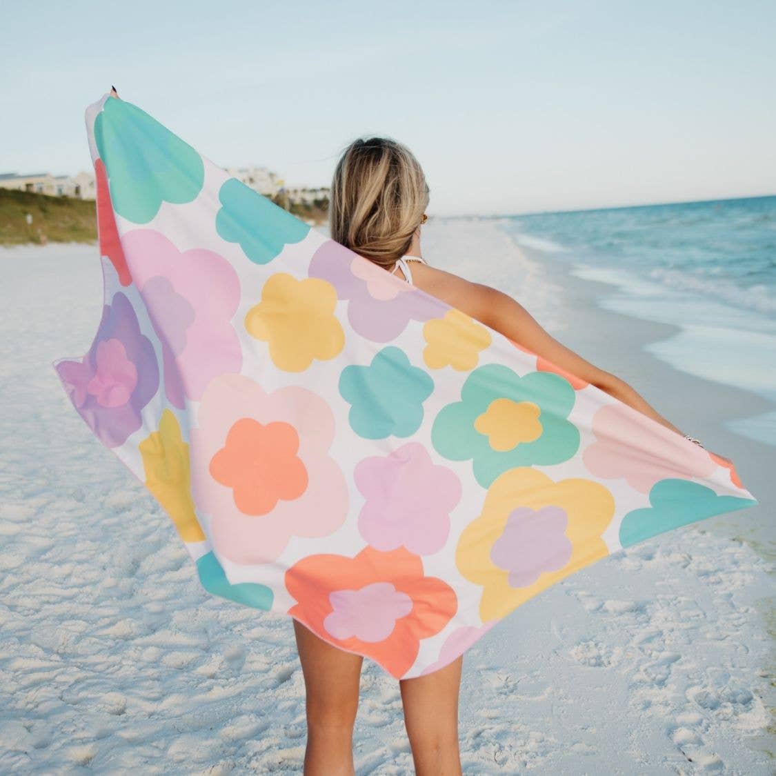 Groovy Flower Microfiber Reversible Towels