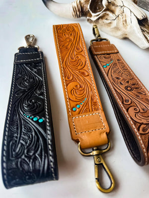 Hand Tooled Leather Keychain