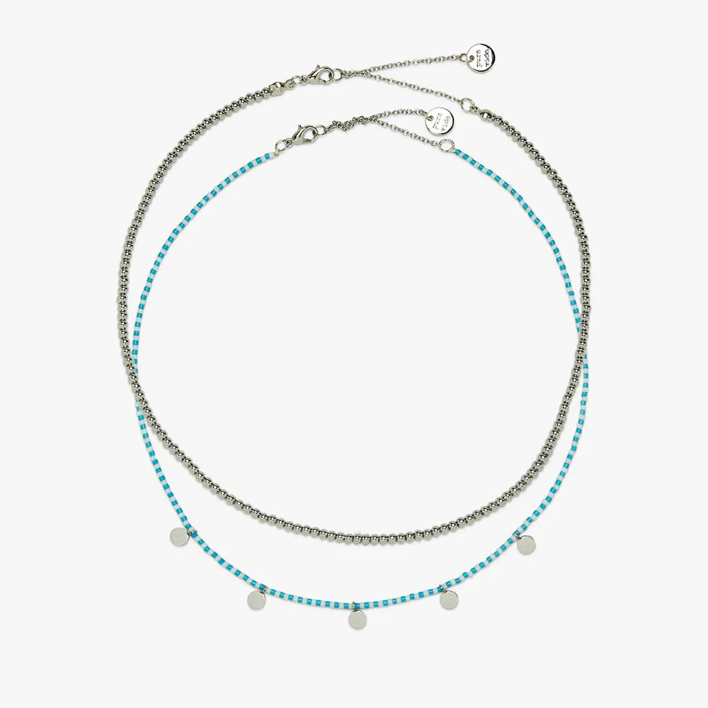 Pura Vida Silver Cabana Necklace Set