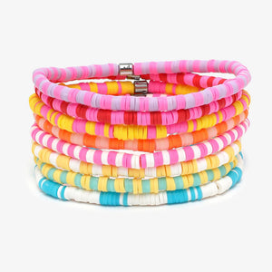 Pura Vida Multicolor Vacation Vibes Stretch Bracelet Set