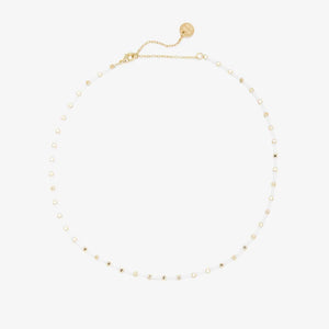 Pura Vida White Tube Bead Gold Choker