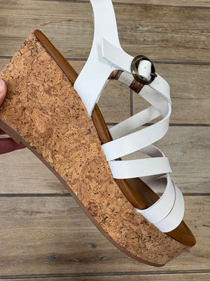 Blowfish Aurora Platform Wedge Sandal in Black or White