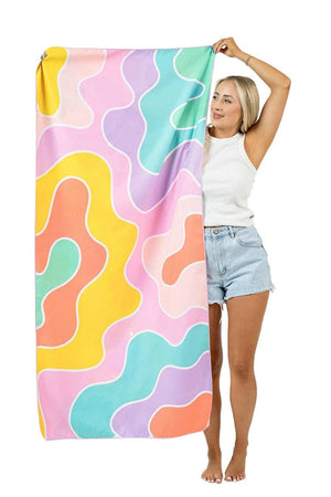 Groovy Flower Microfiber Reversible Towels