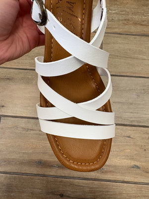 Blowfish Aurora Platform Wedge Sandal in Black or White