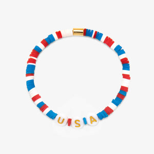 Pura Vida USA Vinyl Disc Stretch Bracelet