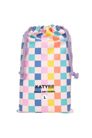 Multicolored Flowers & Check Quick Dry Towel