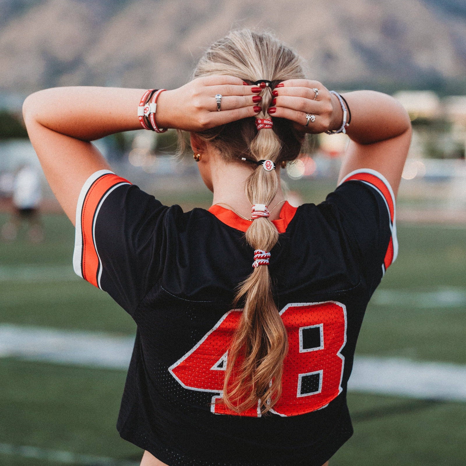 University of Oklahoma Game Day Hair Tie + Bracelets