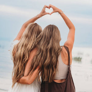 "Forever Friends" Neutral Sun Friendship Hair Tie + Bracelets