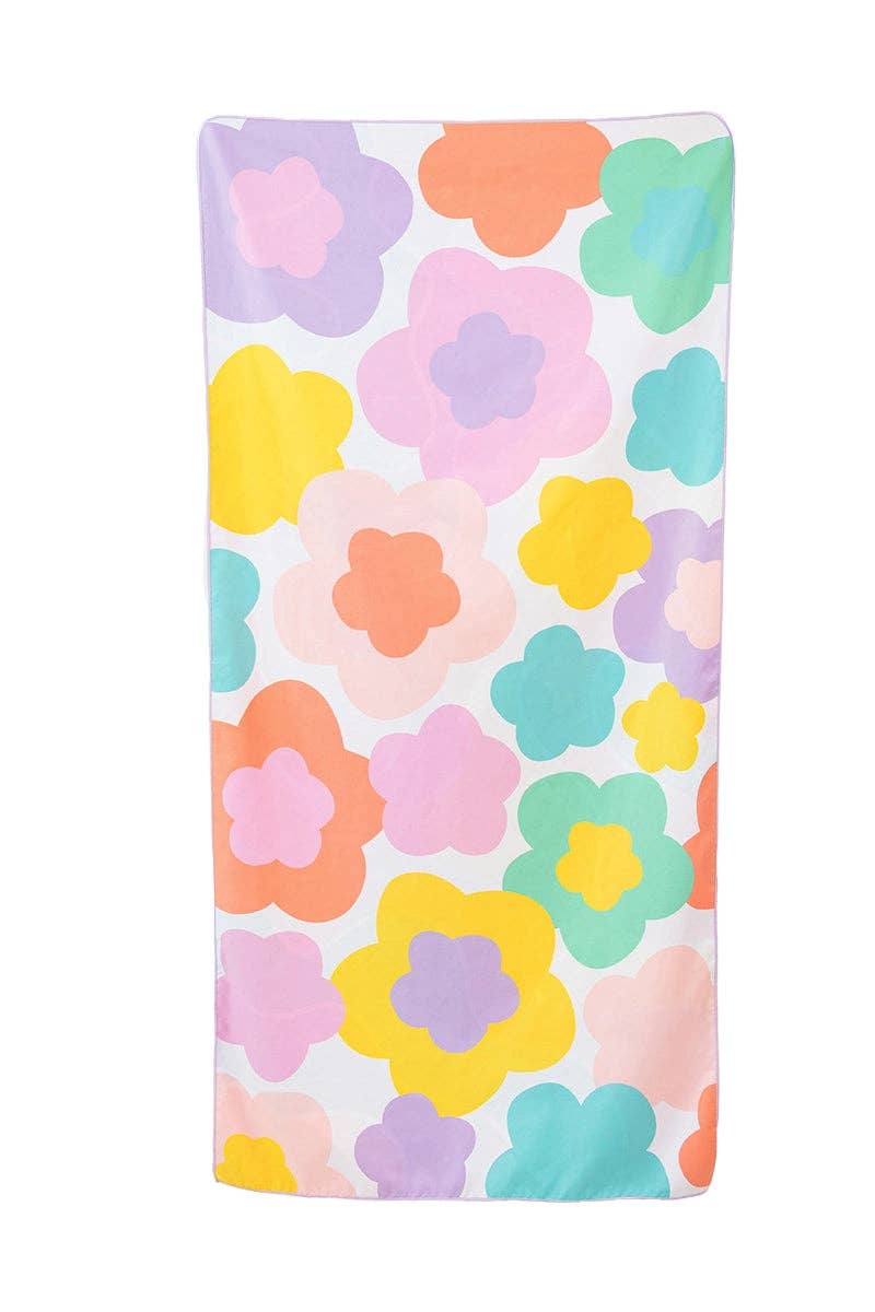 Groovy Flower Microfiber Reversible Towels