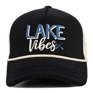 Vintage Embroidered Lake Vibes Trucker Hat