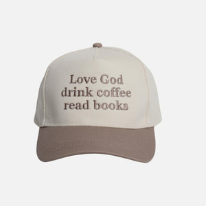 Love God Drink Coffee Read Books Hat
