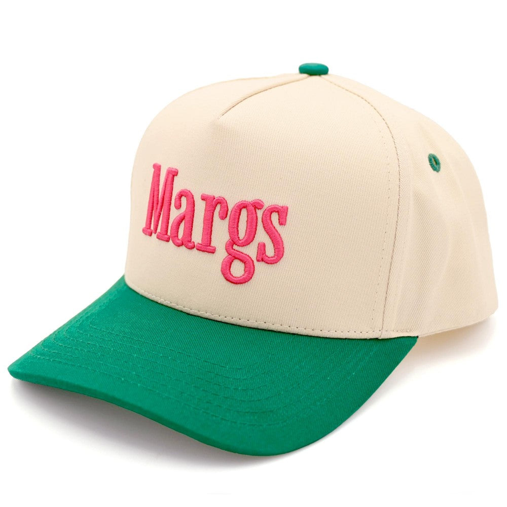 Margs Green and Pink Hat