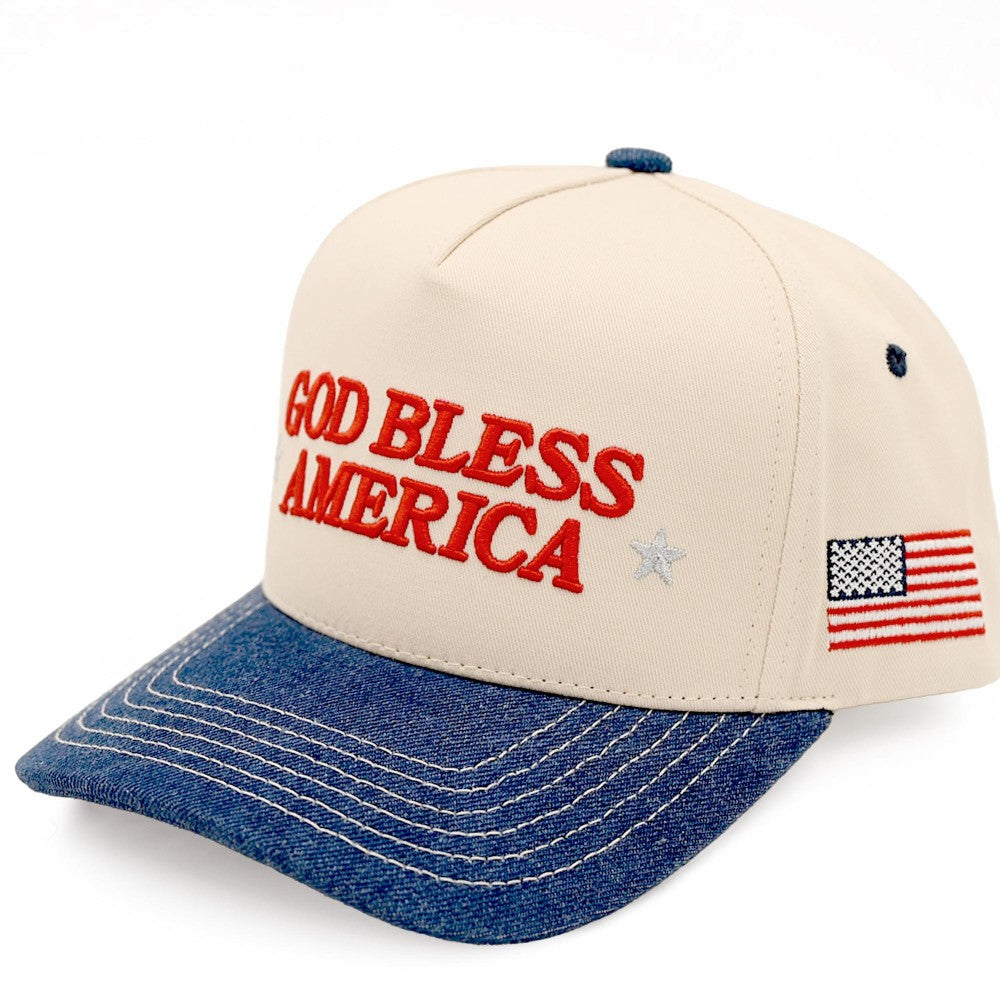 C.C. Two Tone God Bless America Hat