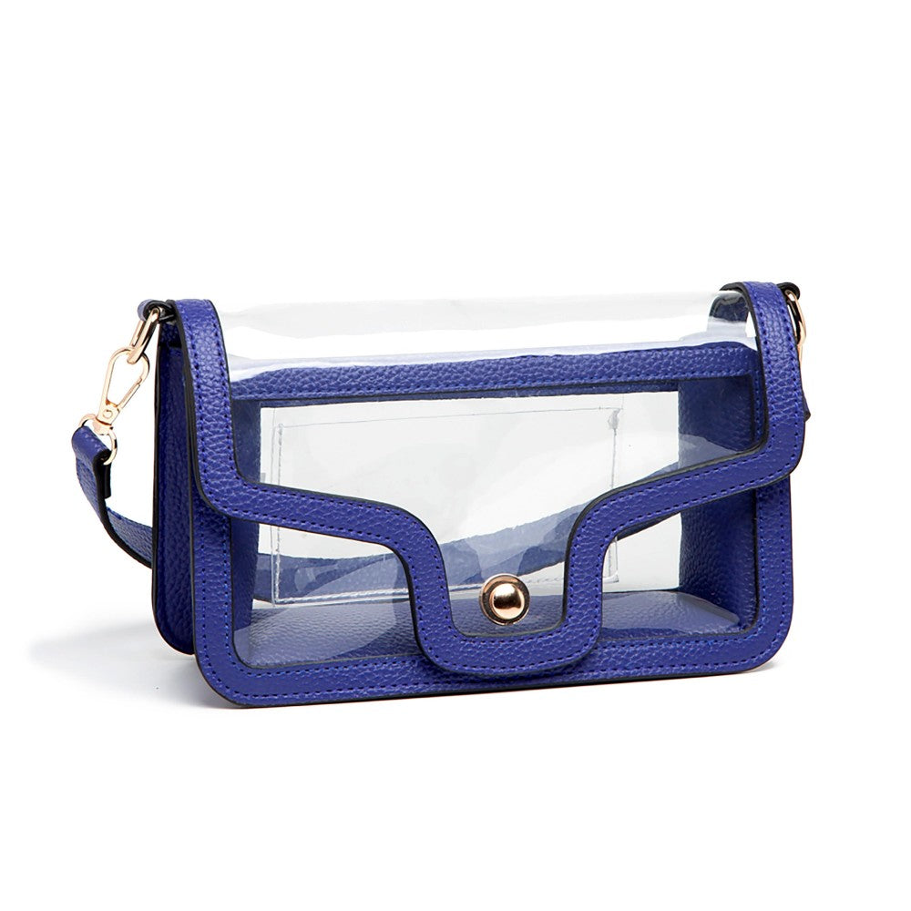 Royal Clear Crossbody Clutch