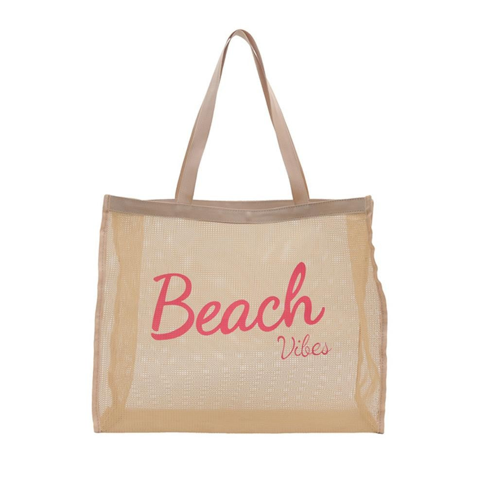 Mesh Beach Vibes Tote Bags