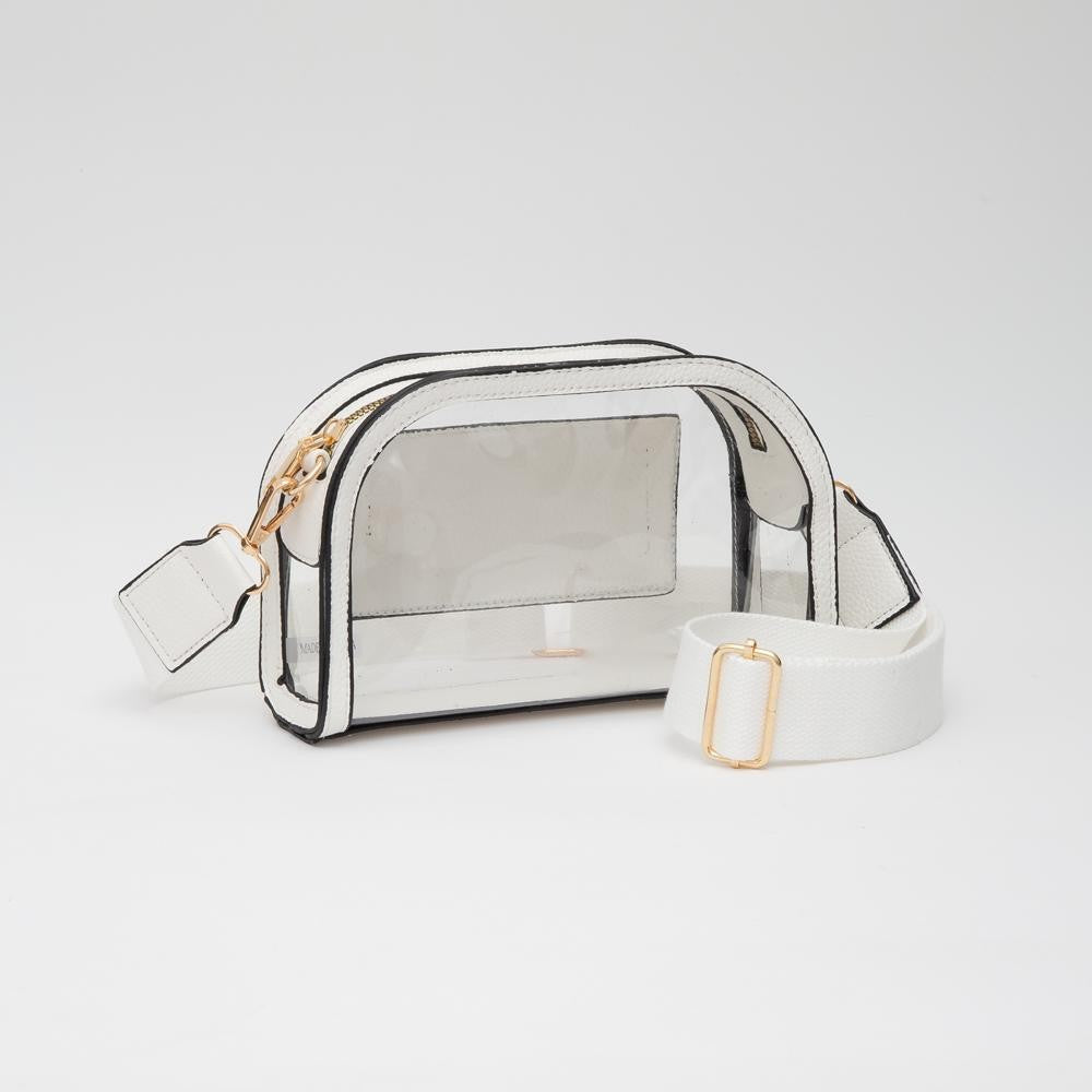 Clear Crossbody with Rounded Top in Gold or White