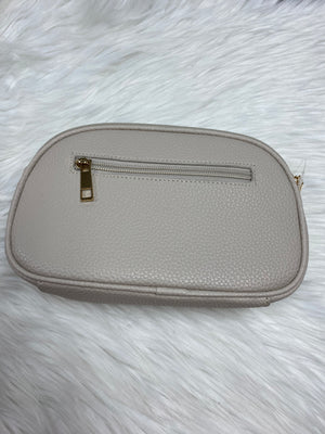 Double Zipper Small Crossbody in Denim, Cream or Black