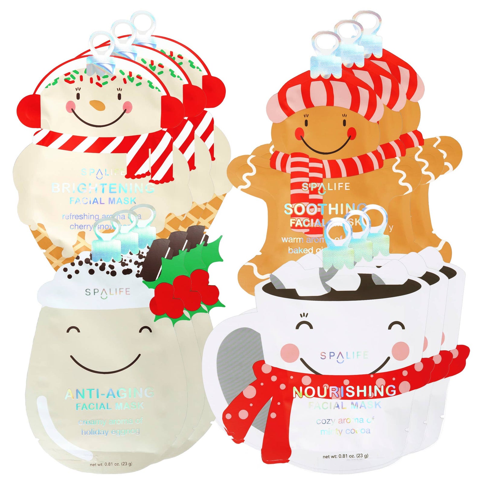 Christmas Holiday Treats Assorted Skincare Masks