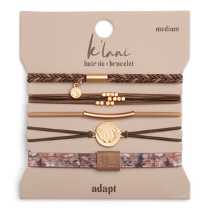 "Adapt" Camouflage with Antler Charm Hair Tie + Bracelets
