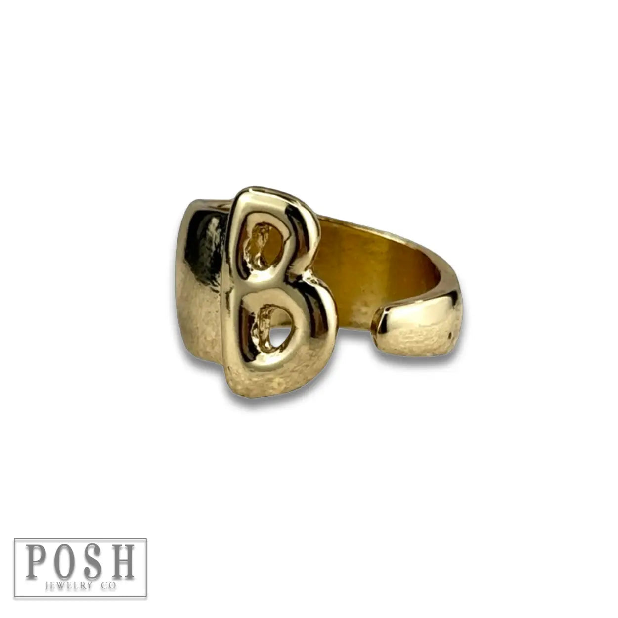 Gold Bubble Initial Rings