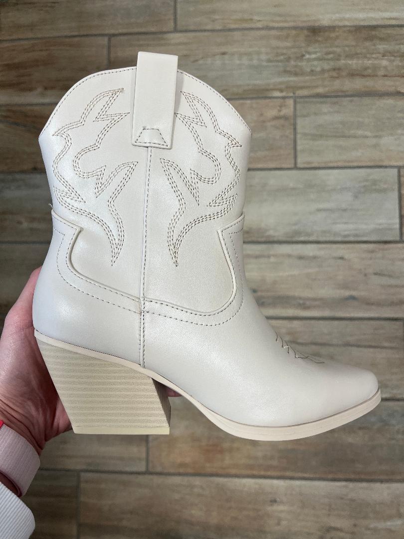 KOI Boned Catch White Platform Boots