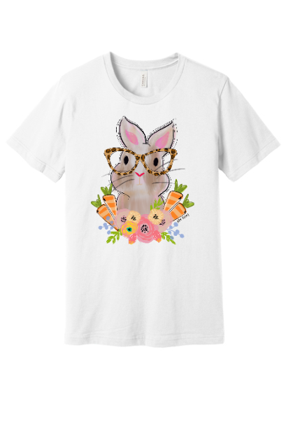 Bunny with Leopard Glasses Tee