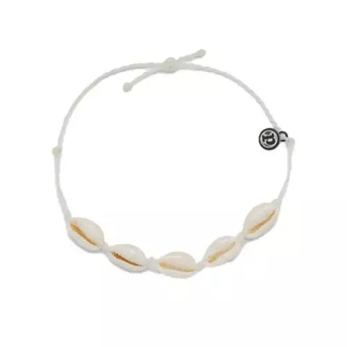 Pura Vida White Knotted Cowries Anklet