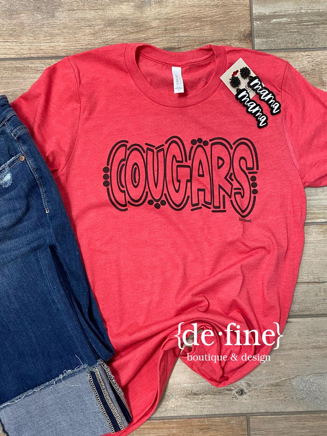 North Rock Creek Cougars Doodle Letters Graphic Tee