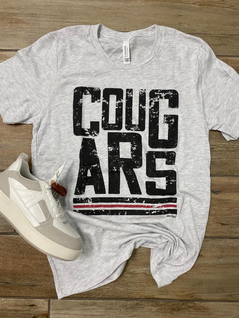 Cougars Block Letter Graphic Tee or Sweatshirt