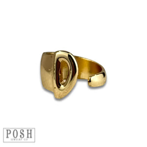 Gold Bubble Initial Rings