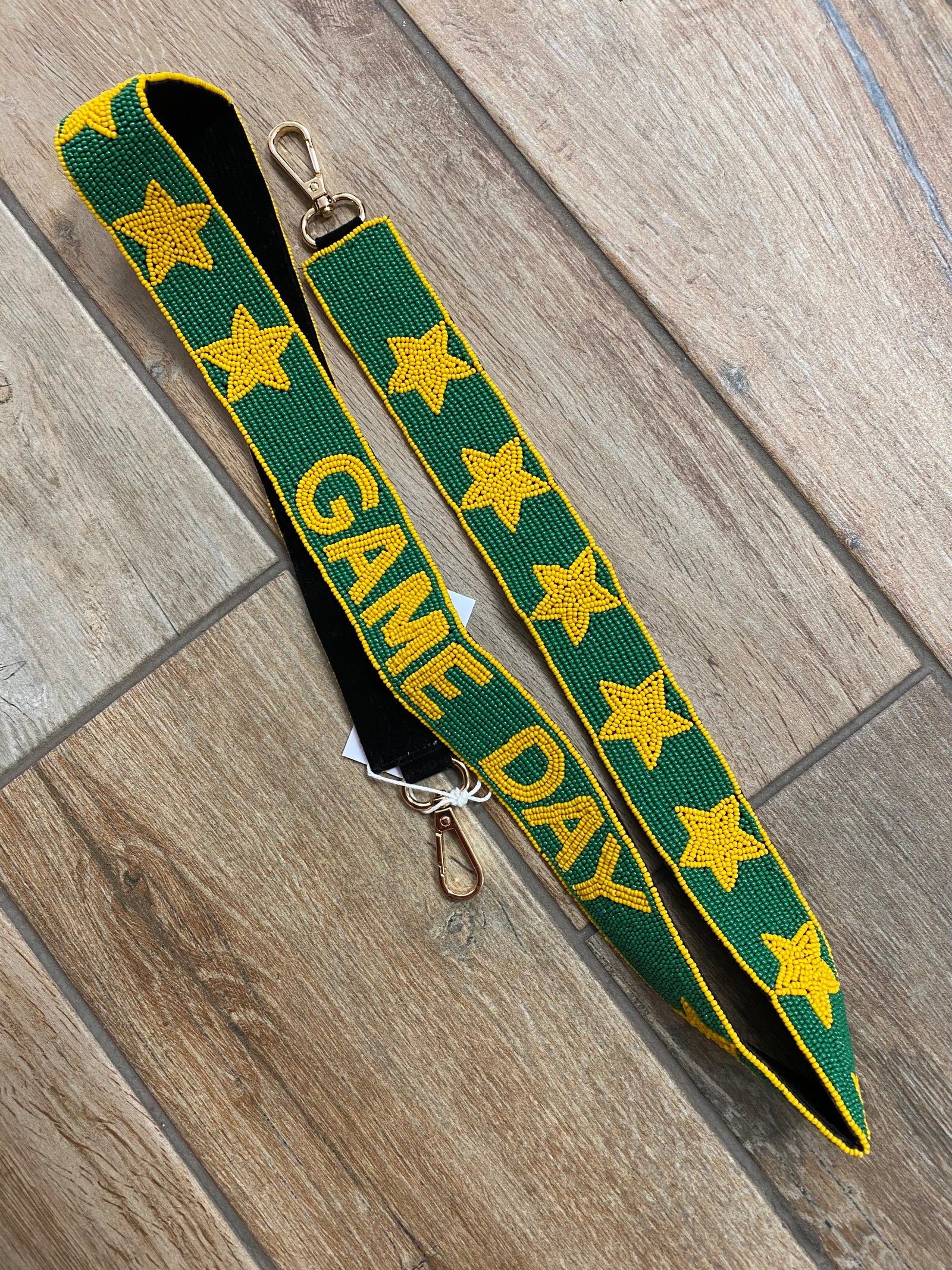 Game Day Stars Green and Yellow Purse Strap