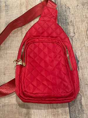 Quilted Crossbody with 2 Zippers