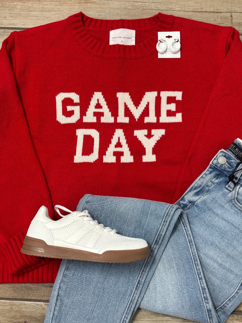 Game Day Red Knit Sweater