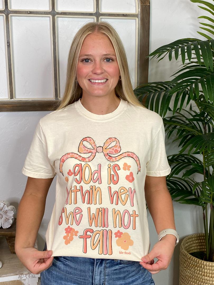 God is Within Her She Will Not Fall Graphic Tee or Sweatshirt