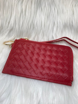 Woven Vegan Leather Wallets 4 Colors