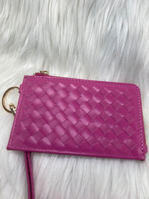 Woven Vegan Leather Wallets 4 Colors