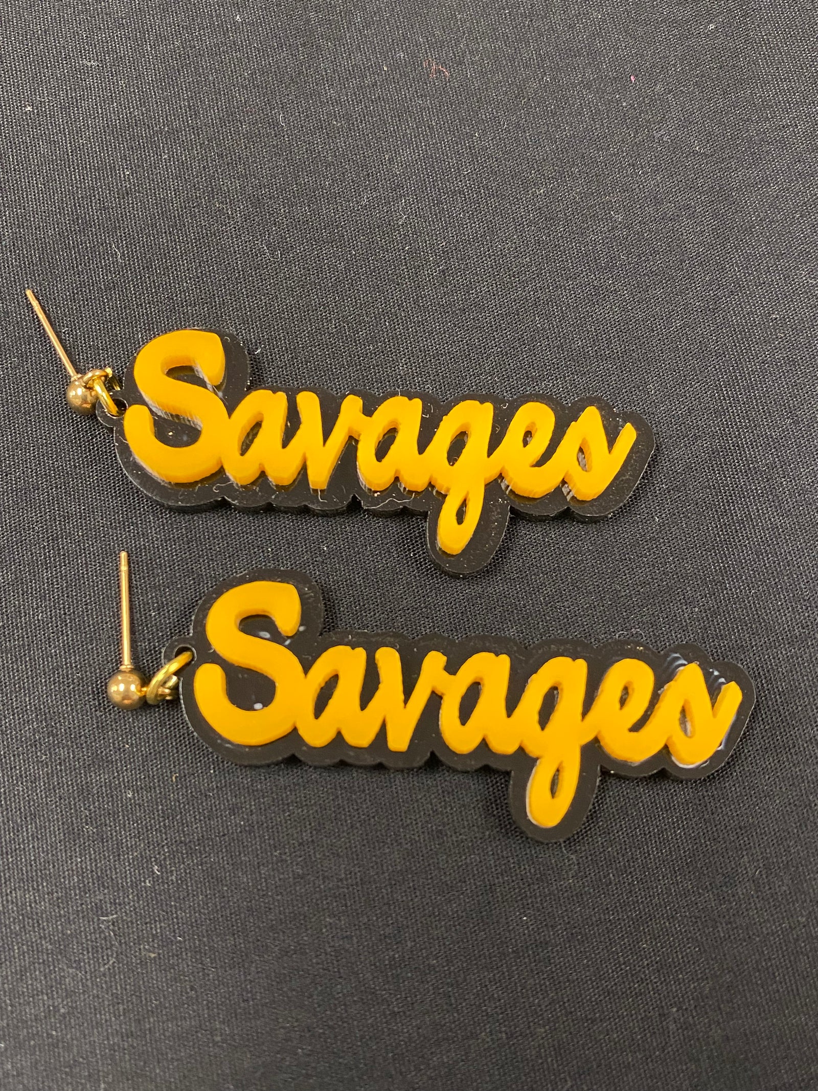 Tecumseh Savages Black and Gold Spirit Earrings and More