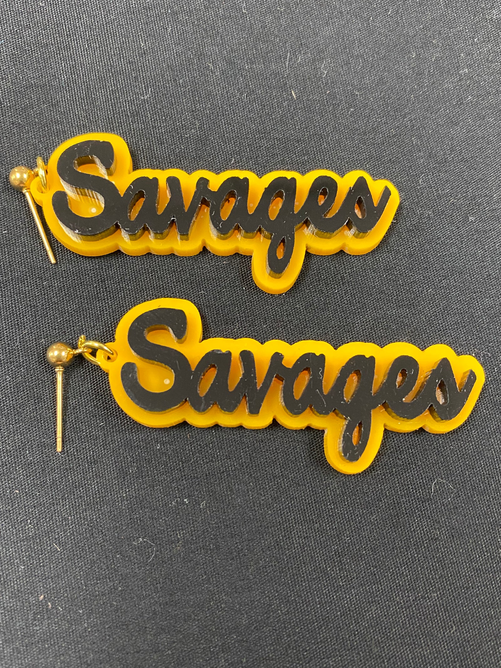 Tecumseh Savages Black and Gold Spirit Earrings and More