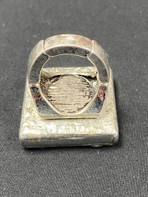 Eagle with Flag Backdrop Chunky Vintage Ring Patriotic
