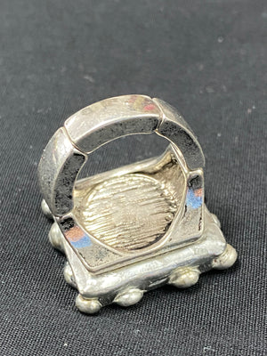 Sideways American Flag Chunky Vintage Ring Patriotic