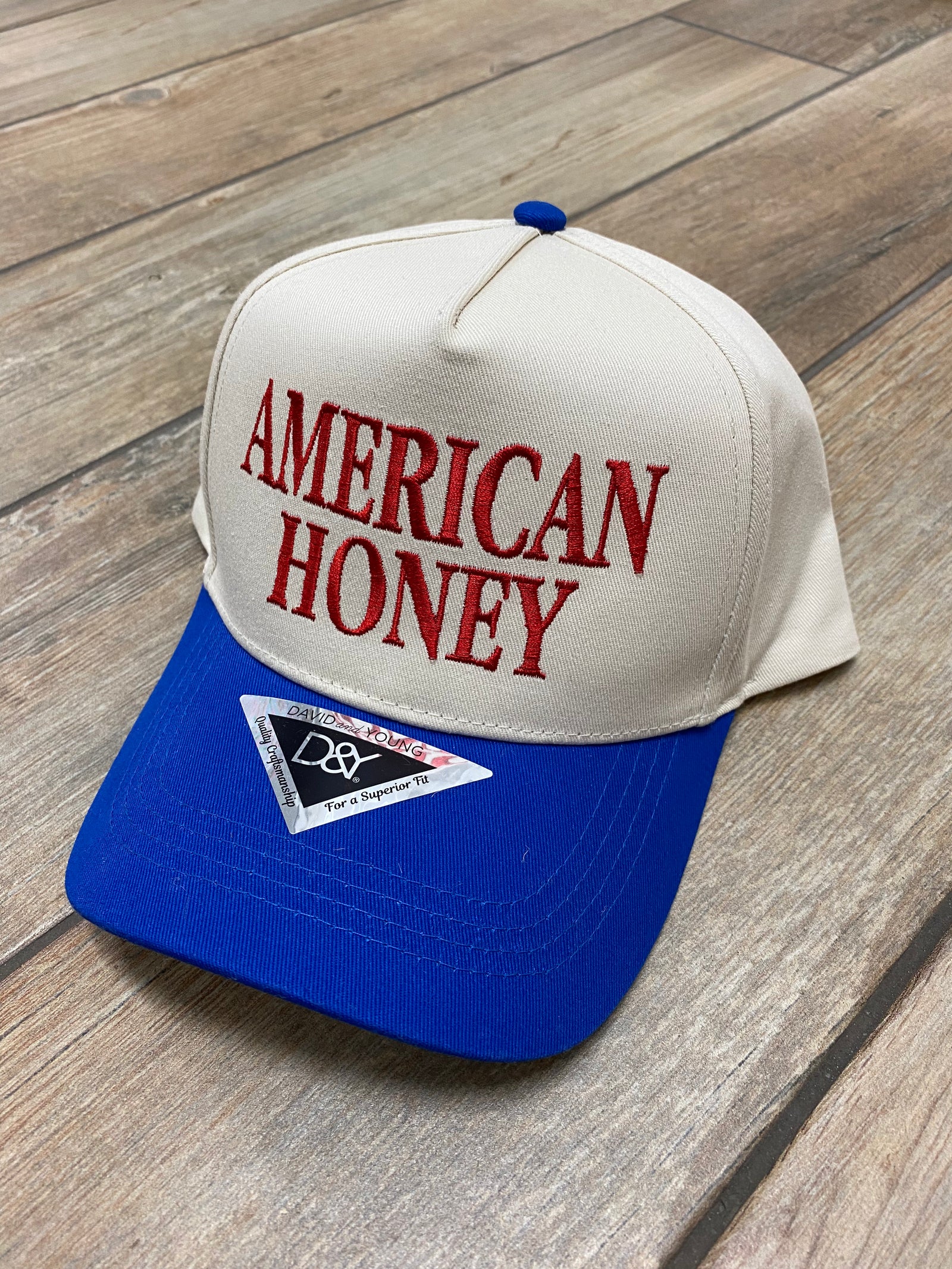 American Honey Natural and Royal Trucker Hat