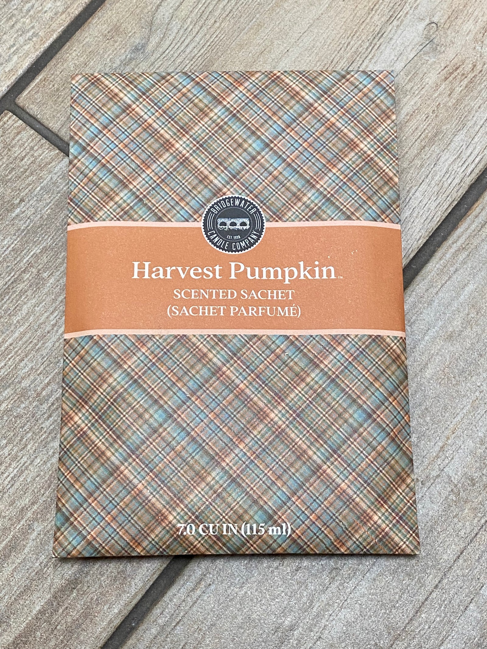 Bridgewater Harvest Pumpkin Plaid 7oz Sachet