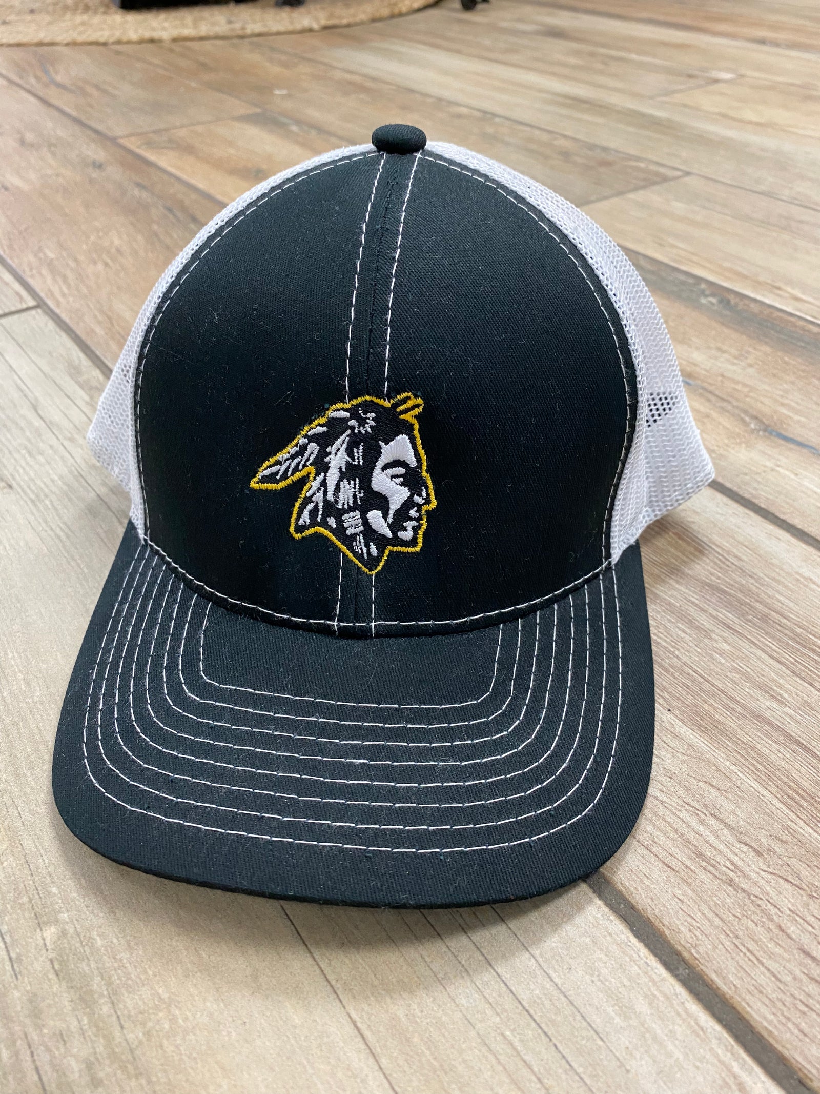 Savage Mascot Black and White Outdoor Cap Brand Snapback