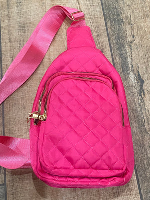 Quilted Crossbody with 2 Zippers