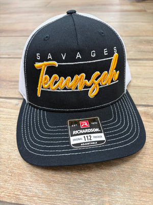 Tecumseh Savages Script Lined Hats